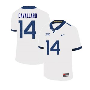 Men's West Virginia Mountaineers NCAA #14 Matt Cavallaro White Authentic Nike Stitched College Football Jersey BN15M20IZ